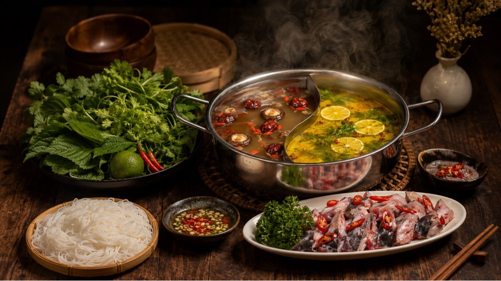 Mâm chả cá & lẩu Kinh Kỳ